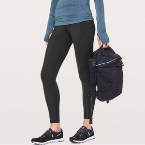 Lululemon Fast & Free 7/8 Tight II Nulux 25” Black Sz 2